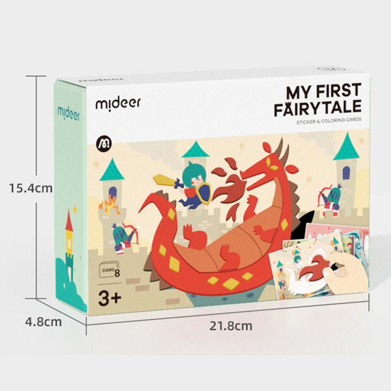 Mideer - My First Fairytale - Sticker & Coloring Cards