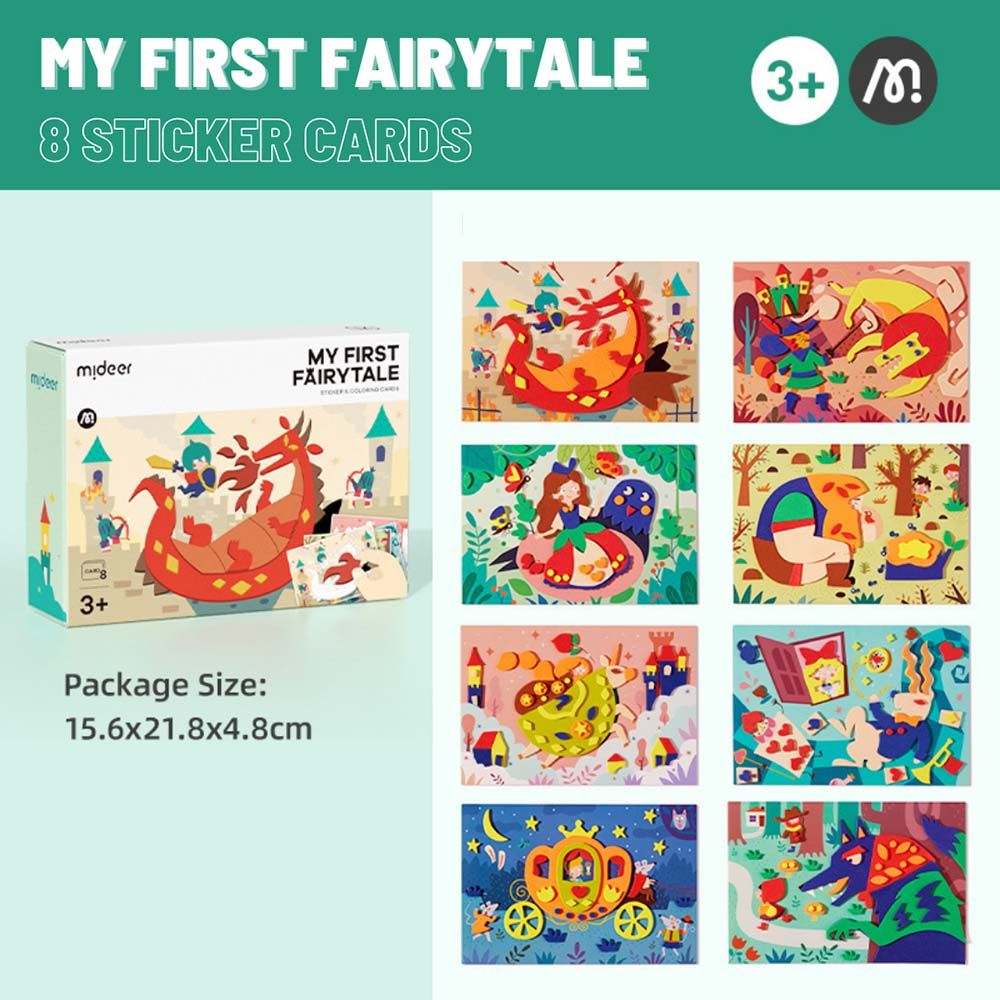 Mideer - My First Fairytale - Sticker & Coloring Cards