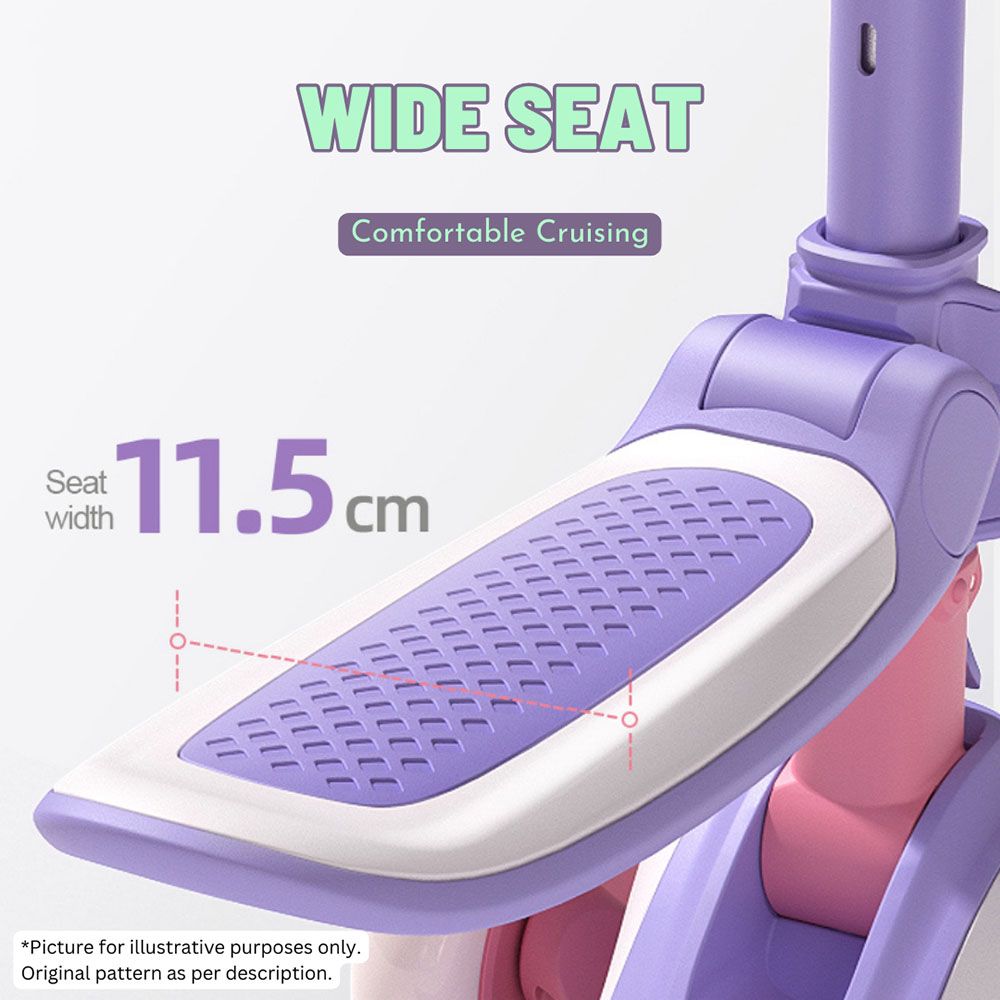 Mideer - 2-In-1 Foldable Scooter - Galaxy Purple