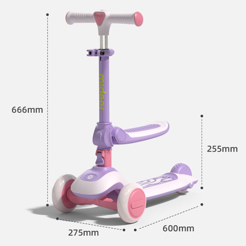 Mideer - 2-In-1 Foldable Scooter - Galaxy Purple