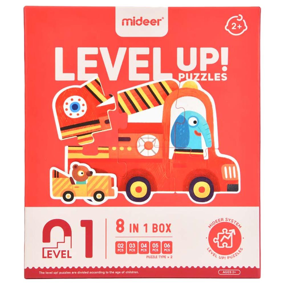 Mideer - 8-in-1 Level Up Puzzles Traffic - Level 1