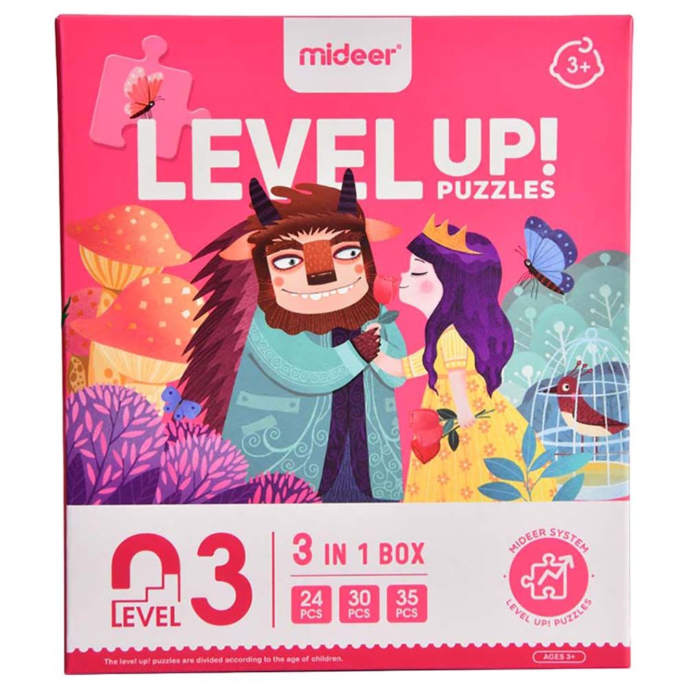 Mideer - 3-in-1 Level Up Puzzles Princess - Level 3