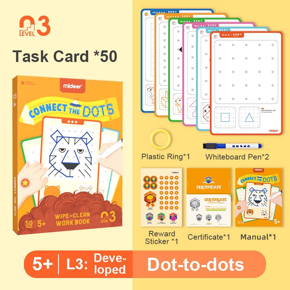 Mideer - Connect the Dots - Wipe-Clean Workbook