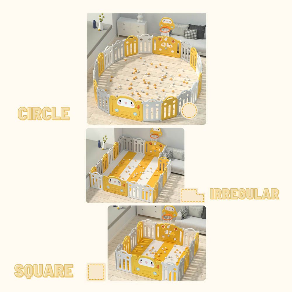 Lovely Baby - Kids Playpen - w/ Basketball Hoop - 20 pcs