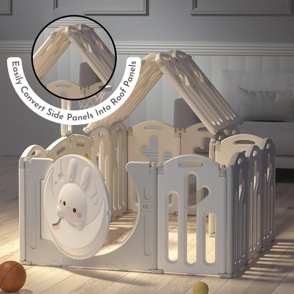 Lovely Baby - Kids Rabbit Playpen - w/ Basketball Hoop - 16 pcs