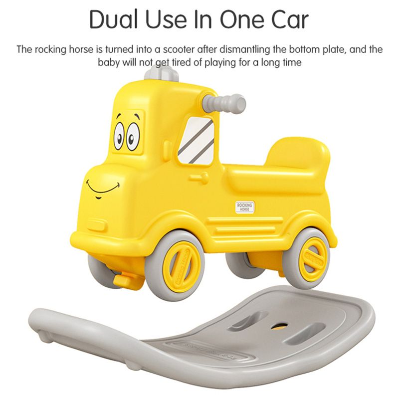 Lovely Baby - 2-In-1 Rocking Truck & Ride On - Yellow