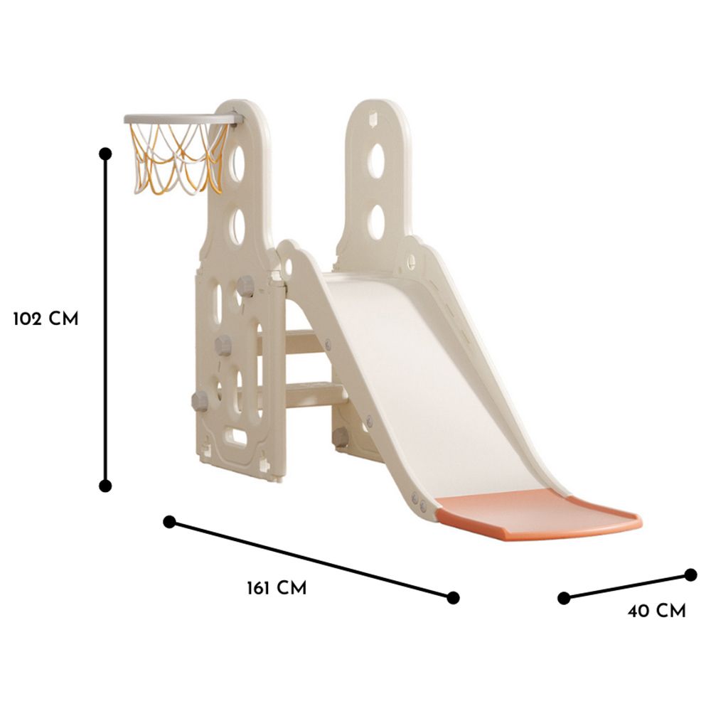 Lovely Baby - Slide w/ Basketball Hoop - White