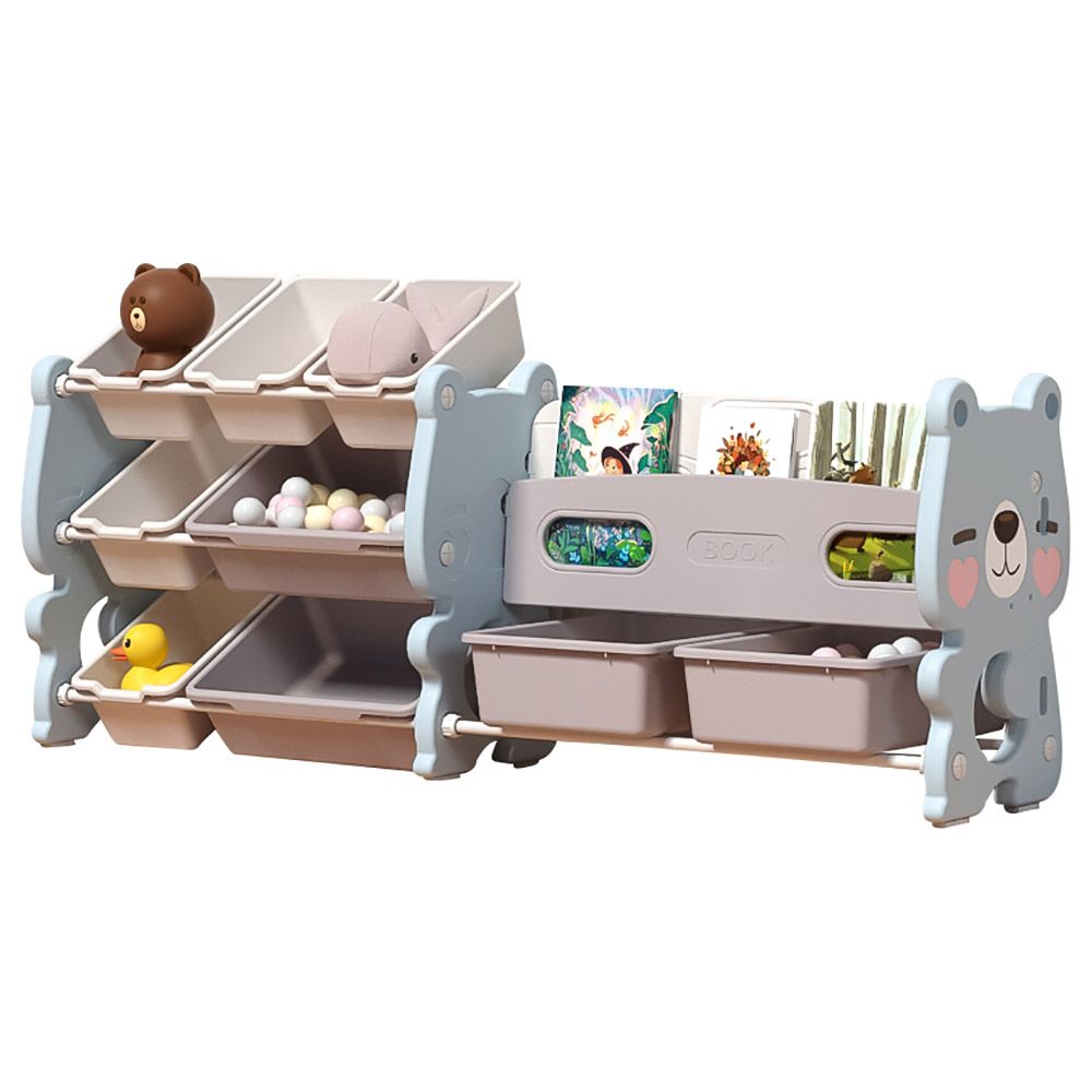 Lovely Baby - Bear Storage Rack with Book Shelf