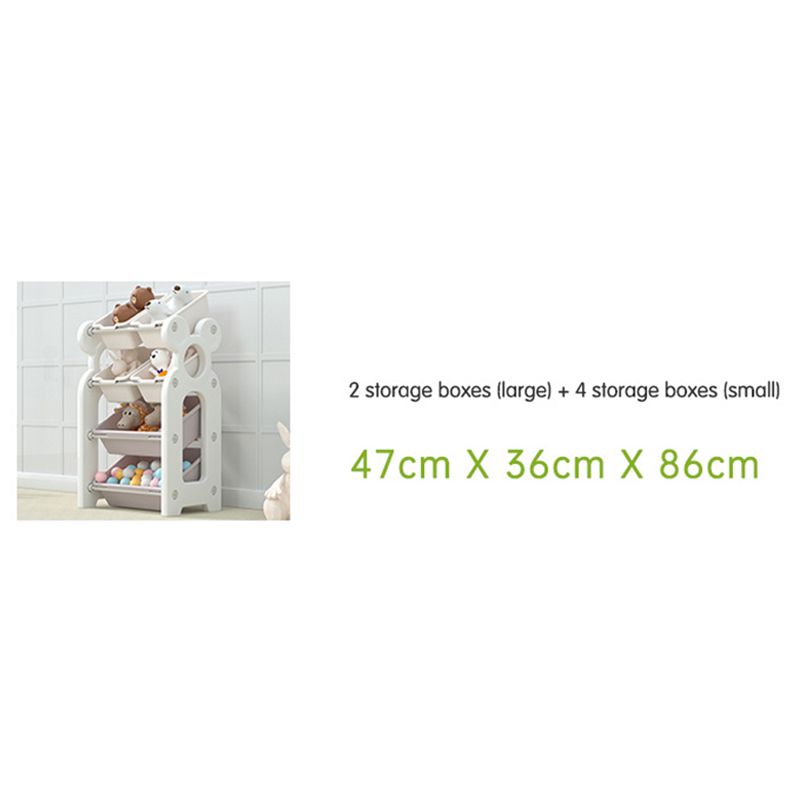 Lovely Baby - Storage Rack With 6 Boxes - White