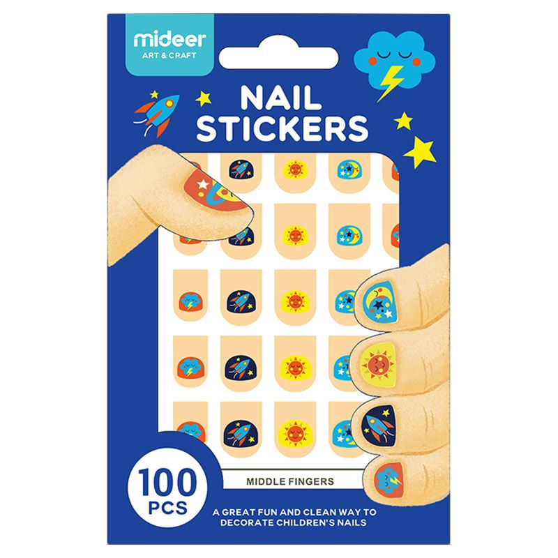 Mideer - Nail Stickers 100pcs - Blue