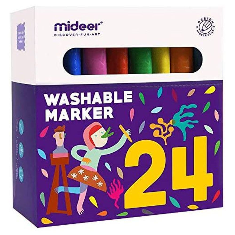 Mideer - Washable Markers - 24 Colors