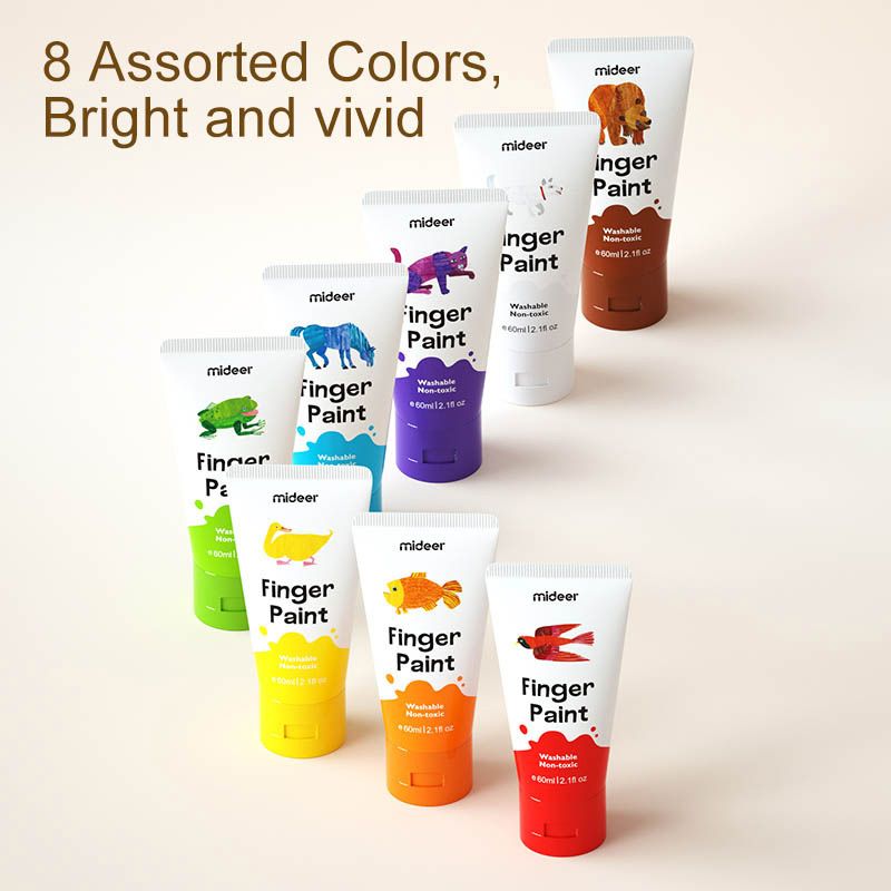 Mideer - Finger Paint - 8 Colors