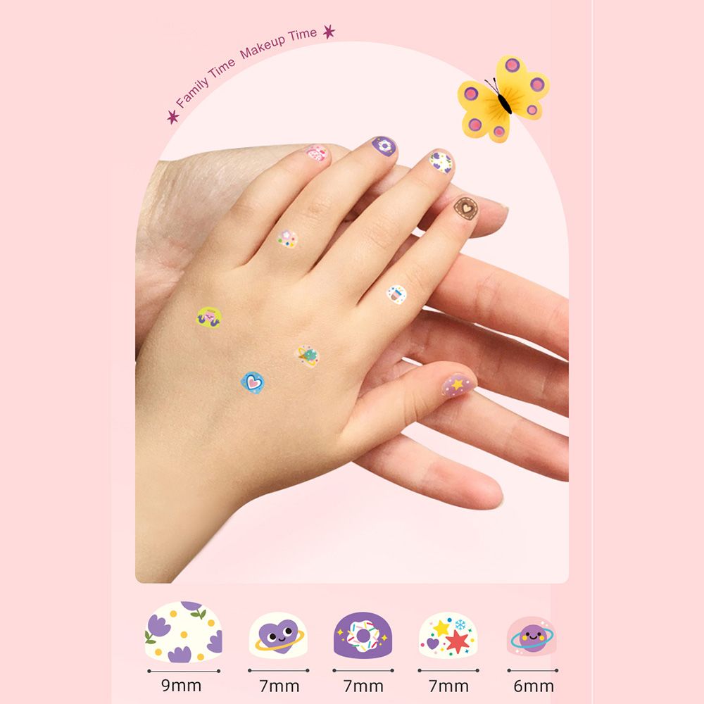 Mideer - Nail Stickers - Flower Princess - Pink