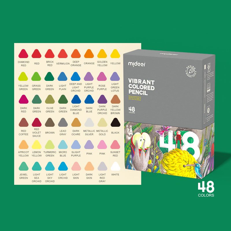 Mideer - Mideer Vibrant Coloring Pencils - 48