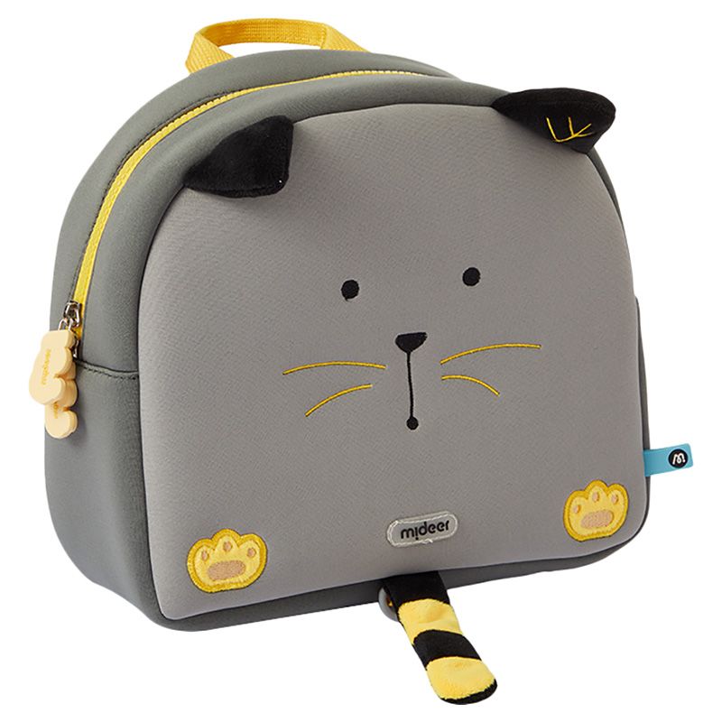 Mideer - Kids Backpack - 9-inch - Grey Cat