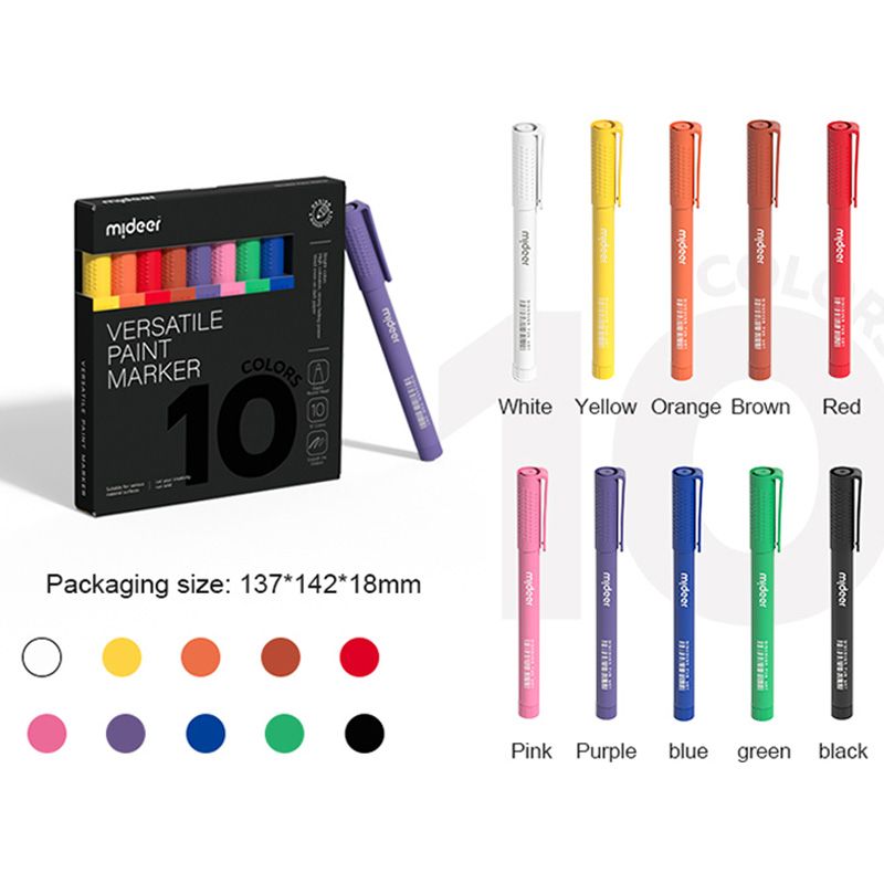 Mideer - Paint Markers - 10 Colors