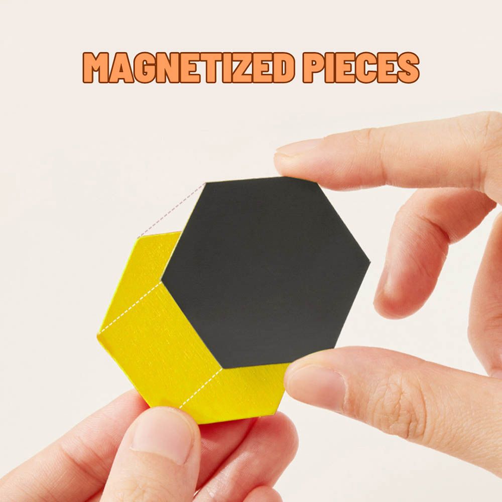 Mideer - Magnetic Wooden Geometry Blocks - 250pcs