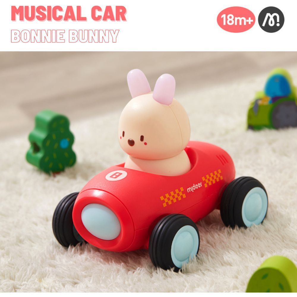 Mideer - Musical Car - Bonnie Bunny - Red