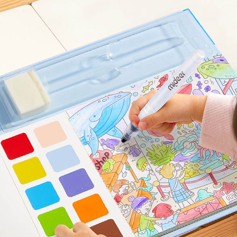 Mideer - 4-In-1 Watercolor Painting Kit - Wonderland Expedition