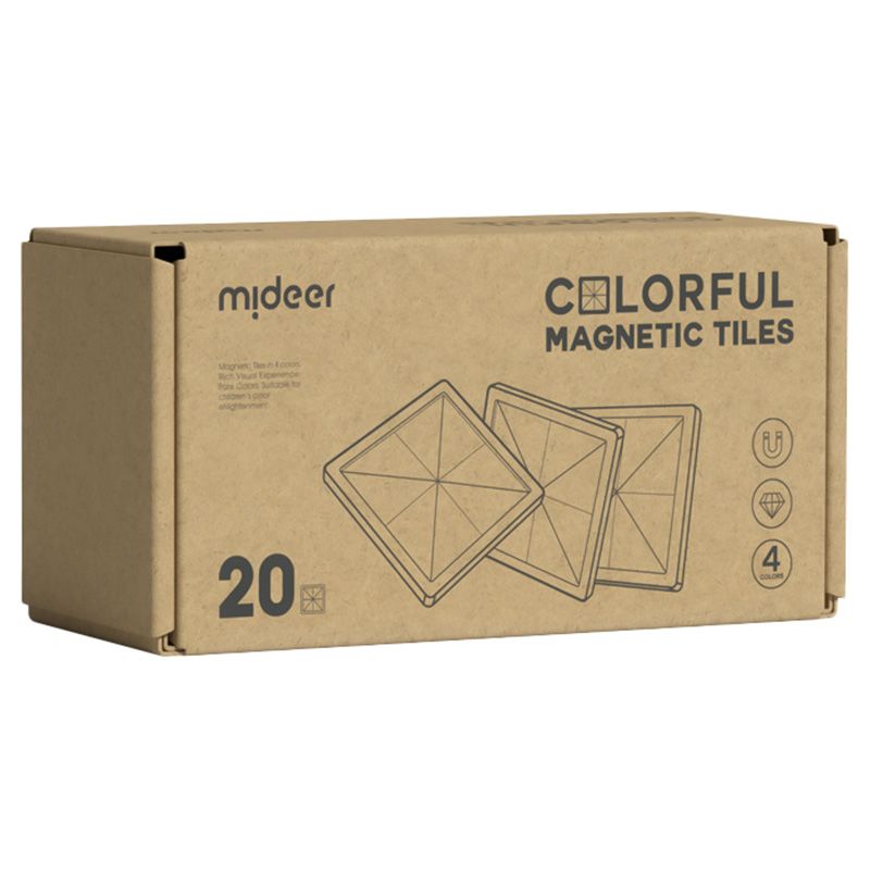 Mideer - Magnetic Tiles - Cool Colors - 20pcs