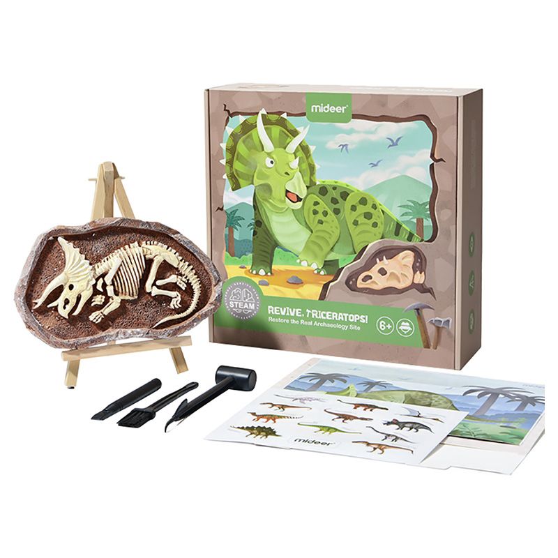 Mideer - Dig a Dinosaur Kit - Triceratops