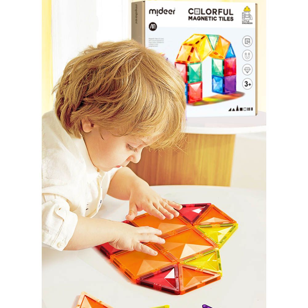 Mideer - Colourful Magnetic Tiles 60Pcs