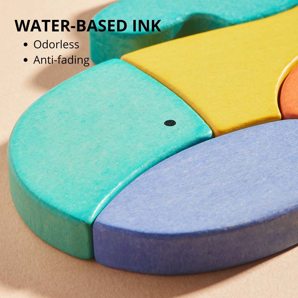 Mideer - Mini Wooden Puzzle - Whale - 5pcs