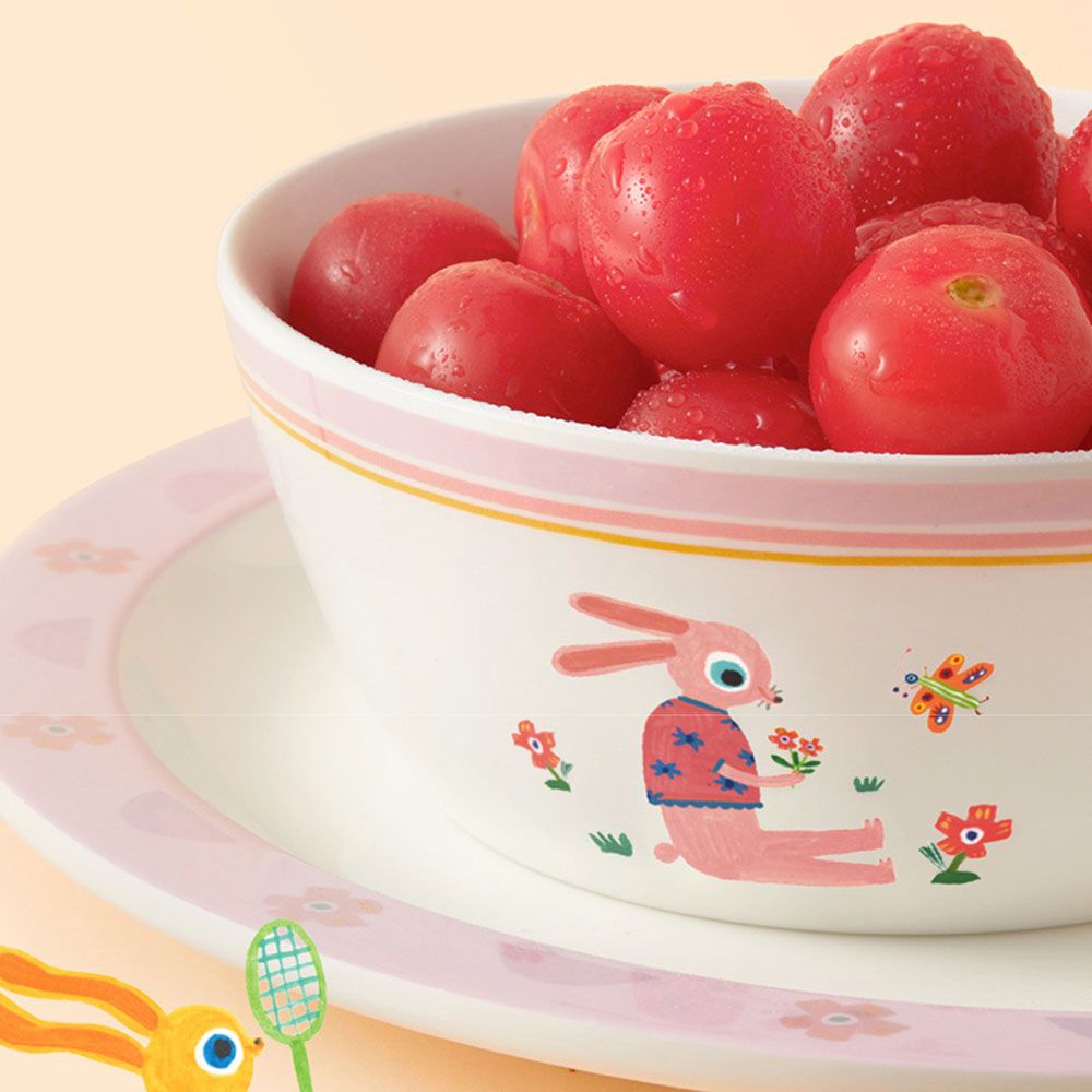 Mideer - Kids Tableware Set - Mrs. Bunny - Pink