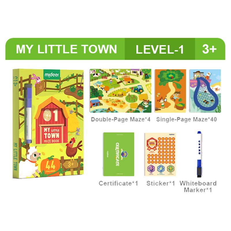 Mideer - My Little Town Maze Book 