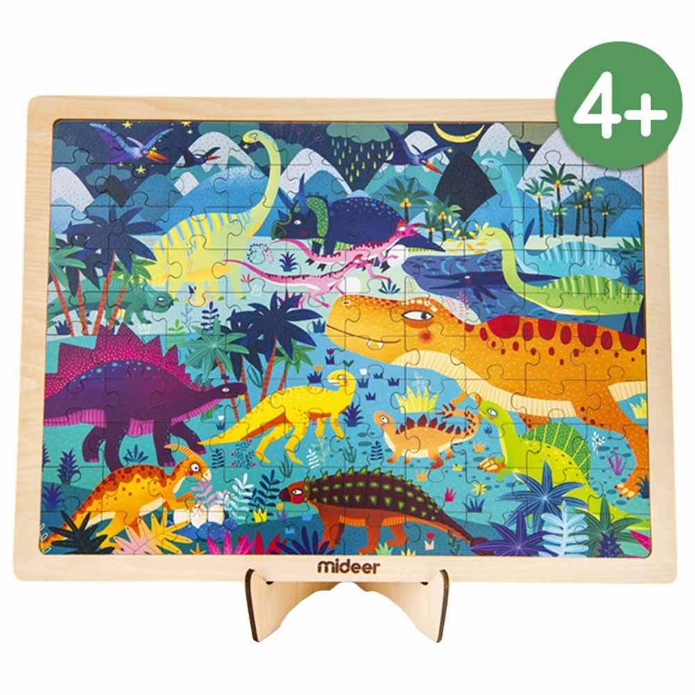 Mideer - Wooden Dinosaurs Puzzle 100pcs