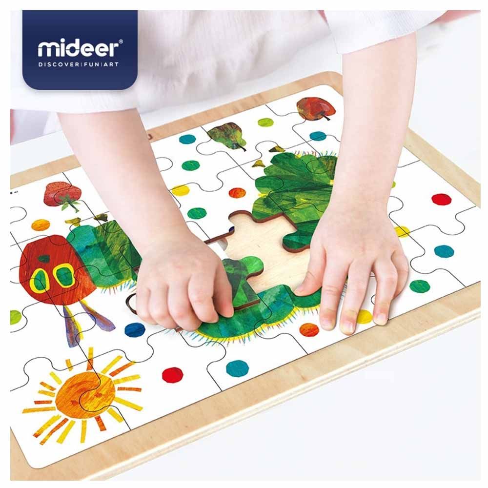 Mideer - Wooden Puzzle Hungry Caterpillar 48pcs