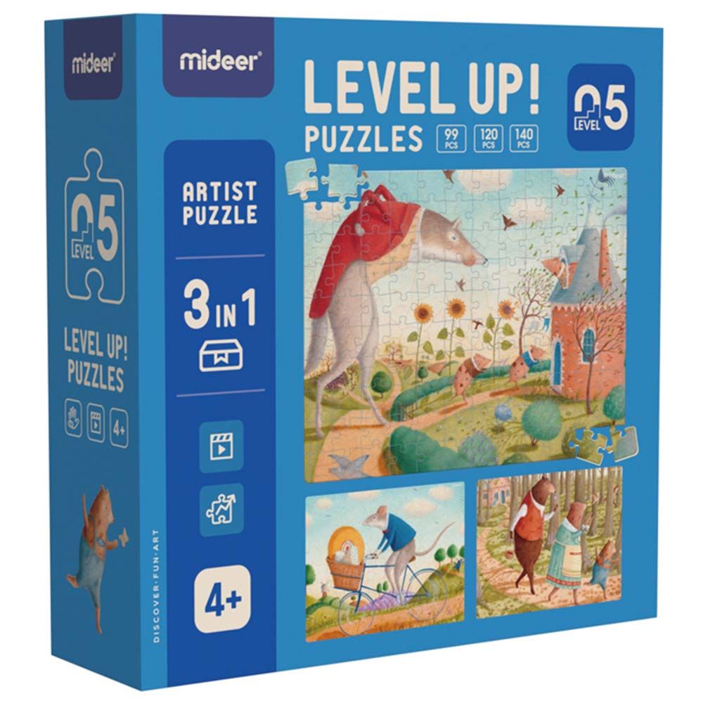 Mideer - 3-in-1 Level Up Artist Series Level 5 Puzzles