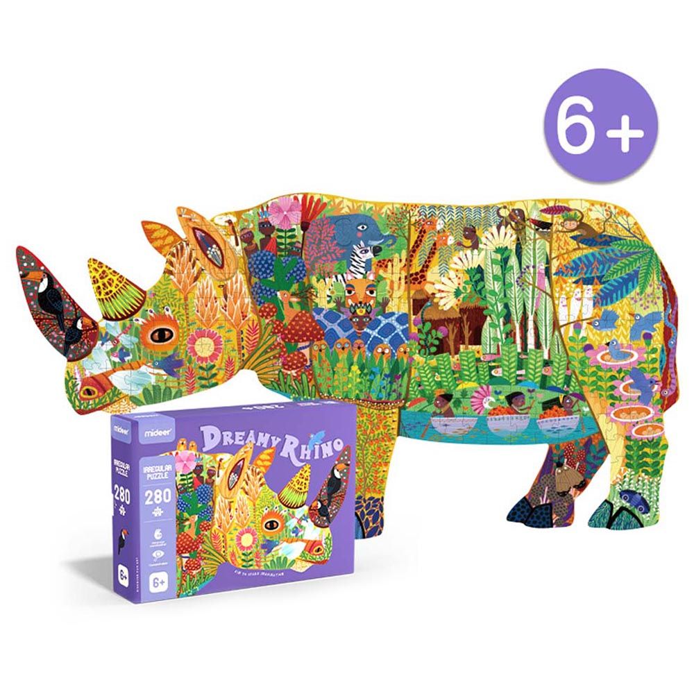 Mideer - Dreamy Rhino Puzzle - 280pcs