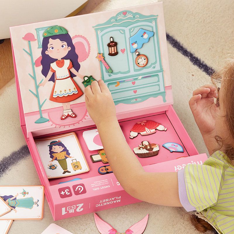 Mideer - Magnetic Playset - Sweet Girl - Pink