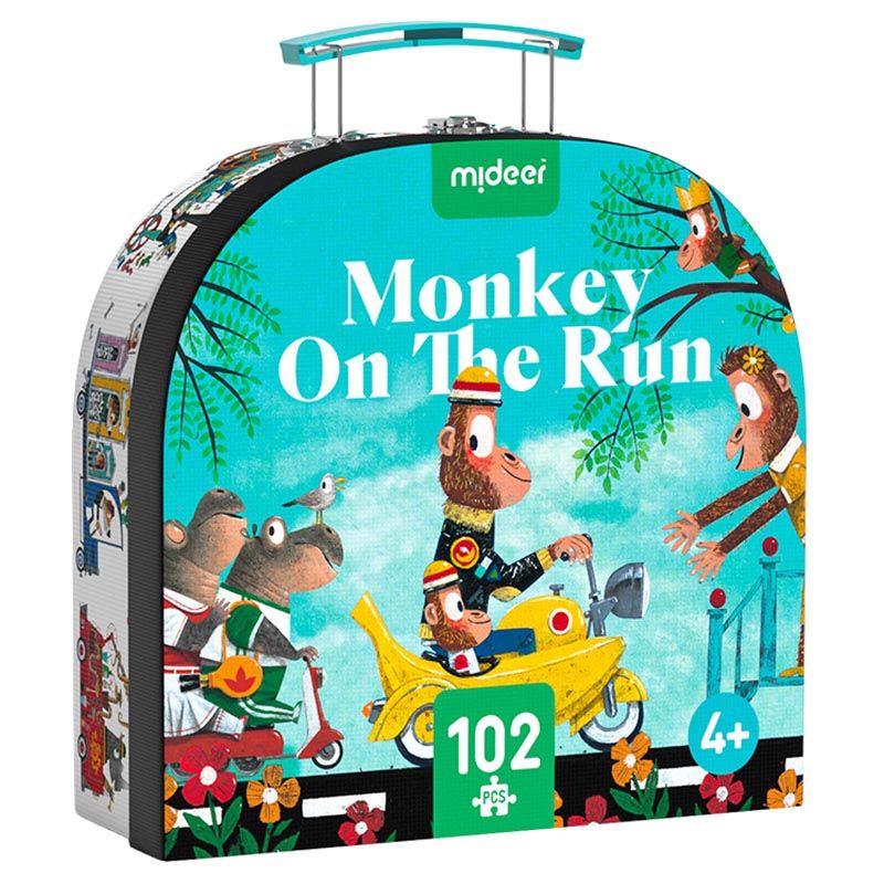 Mideer - Monkey On The Run Puzzle - 102 pcs