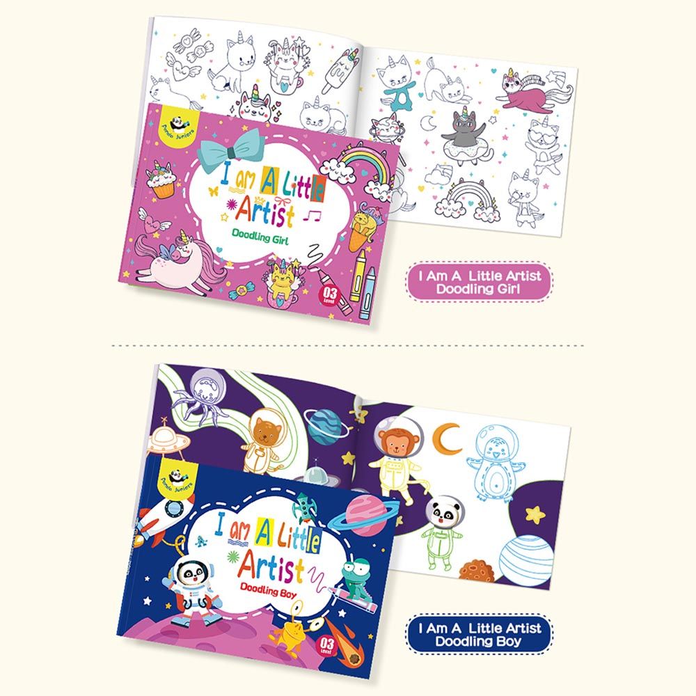 Panda Juniors - Little Artist Coloring Book - Set of 2