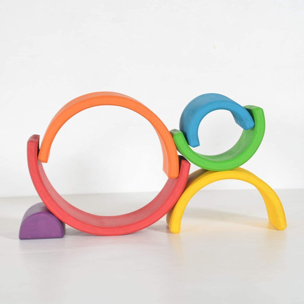 Lovely Baby - Rainbow Wooden Stacker 6 Pieces