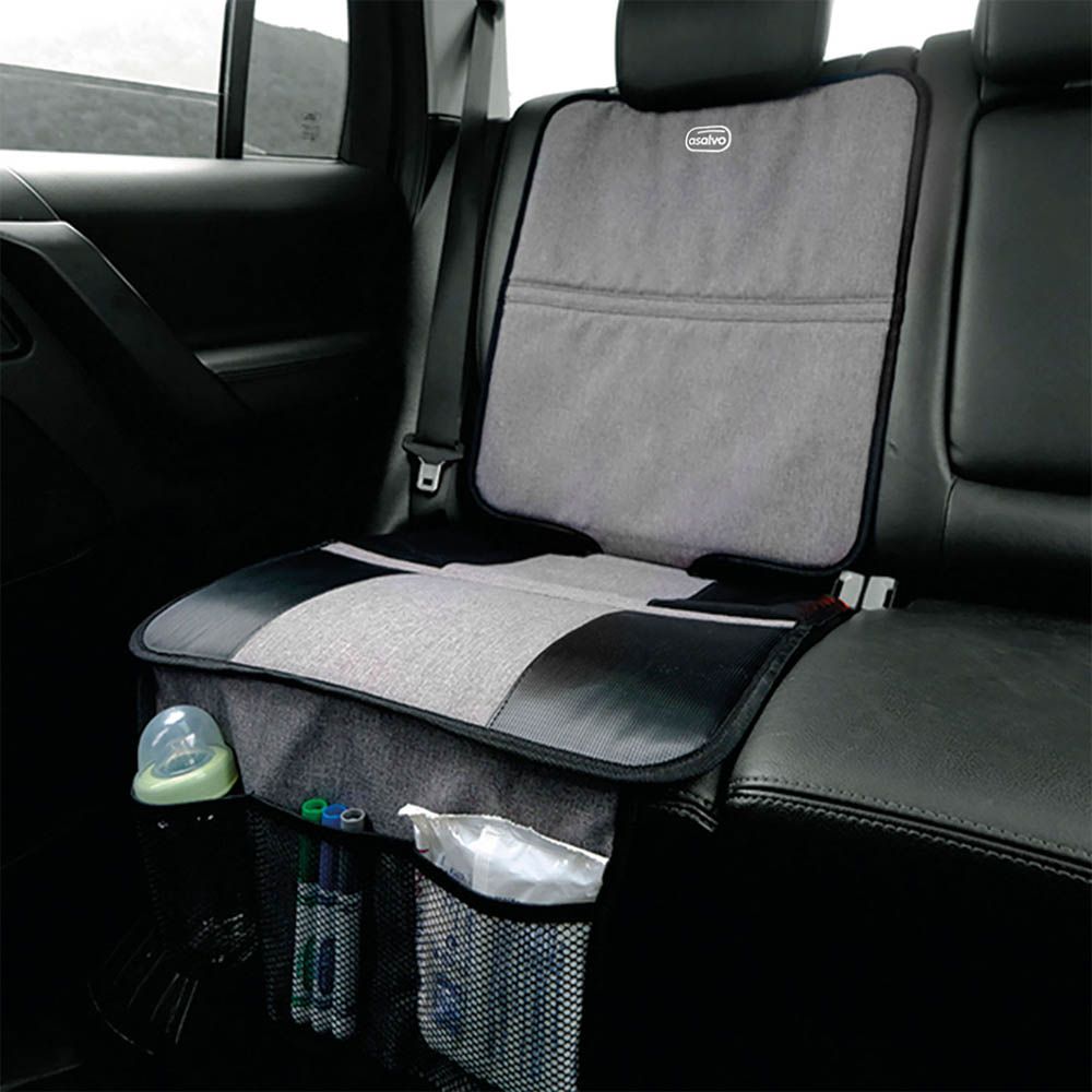 Asalvo - Universal 2 Tone Car Seat Protector - Grey