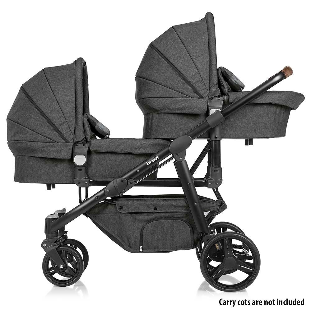 Brevi - Ovo Twin Stroller - Dark Grey