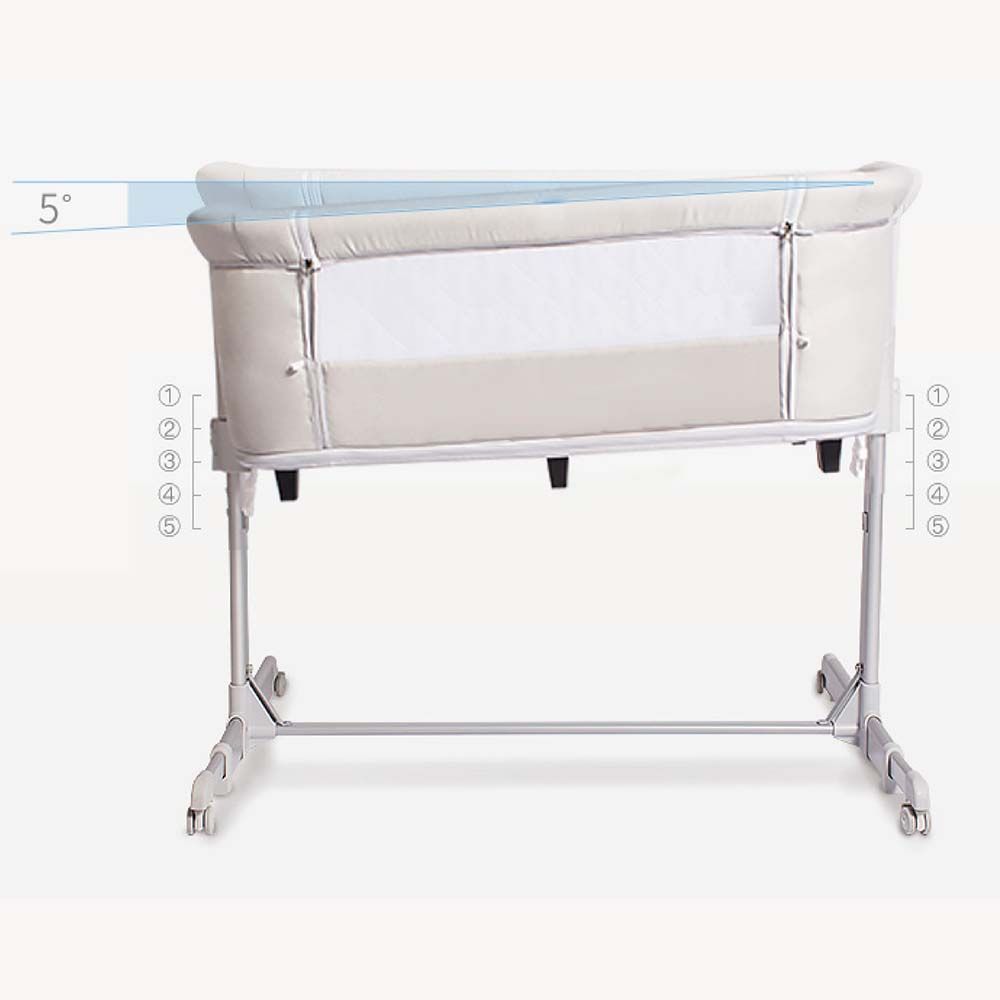 Brevi - Vicino Air Feel Foldable Bedside Crib - Grey