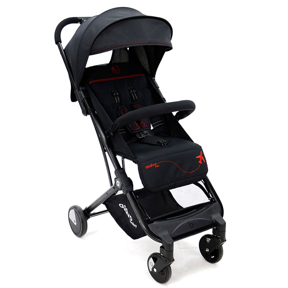 Asalvo - Travel+ Stroller - Black Red