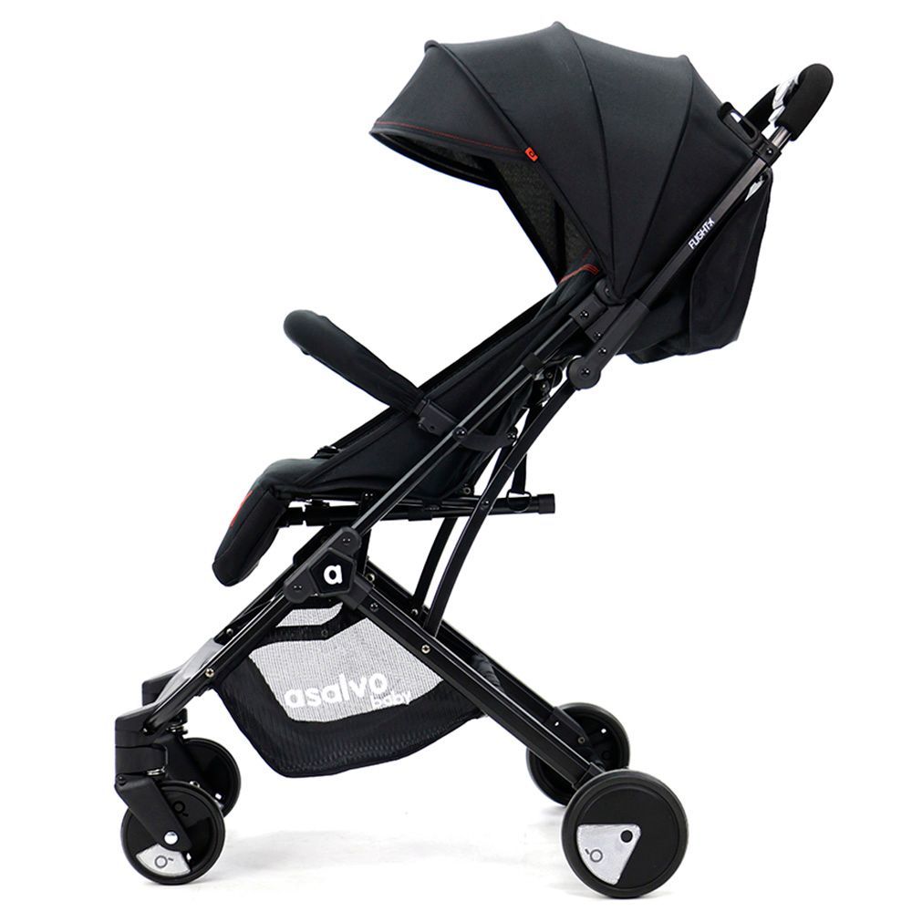 Asalvo - Travel+ Stroller - Black Red