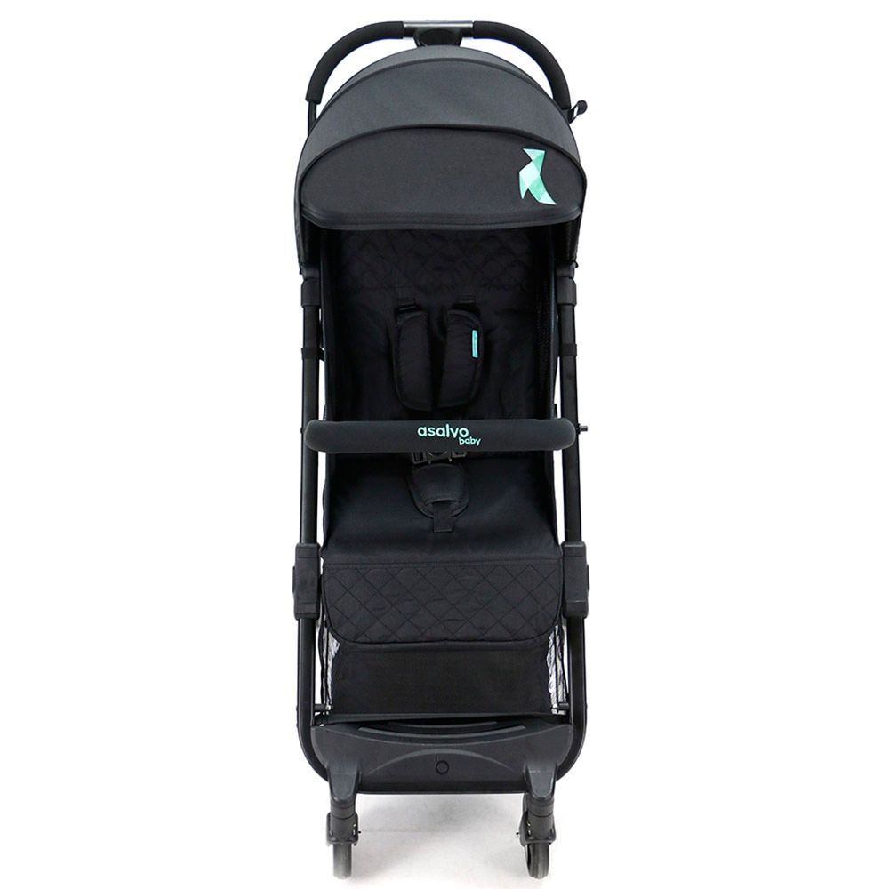 Asalvo - Travel+ Stroller - Black Aqua