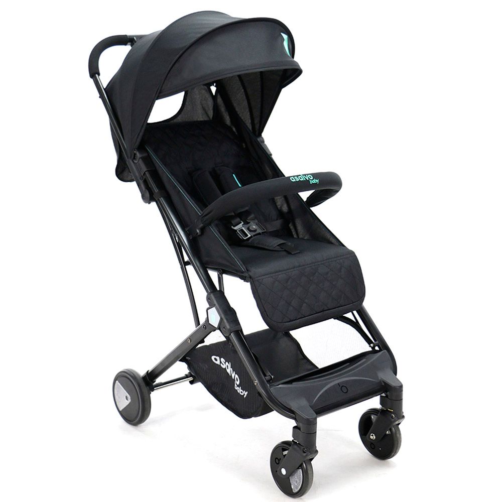 Asalvo - Travel+ Stroller - Black Aqua