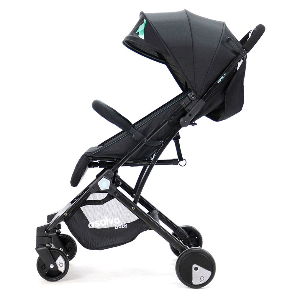 Asalvo - Travel+ Stroller - Black Aqua