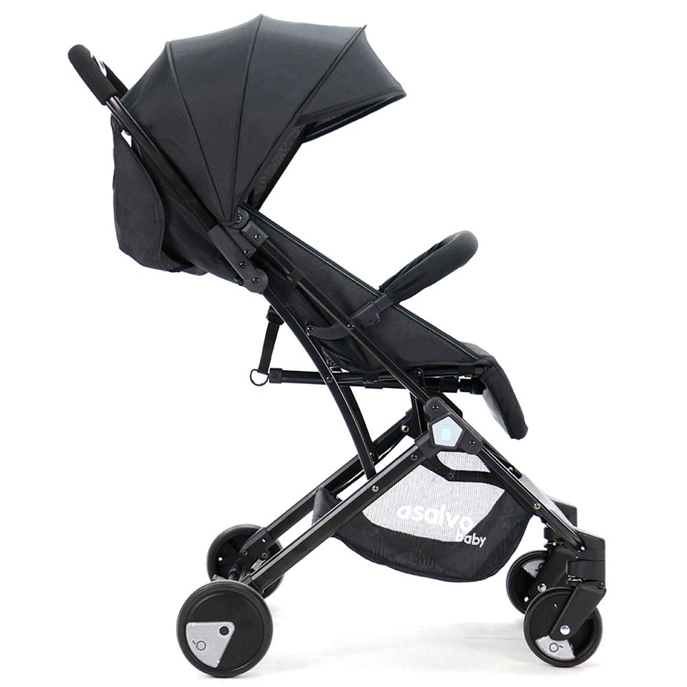 Asalvo - Travel+ Stroller - Black Aqua