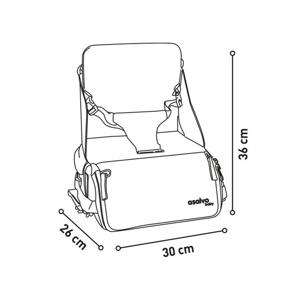 أسالفو كرسي الطعام الداعم للأطفال المتنقل بيج