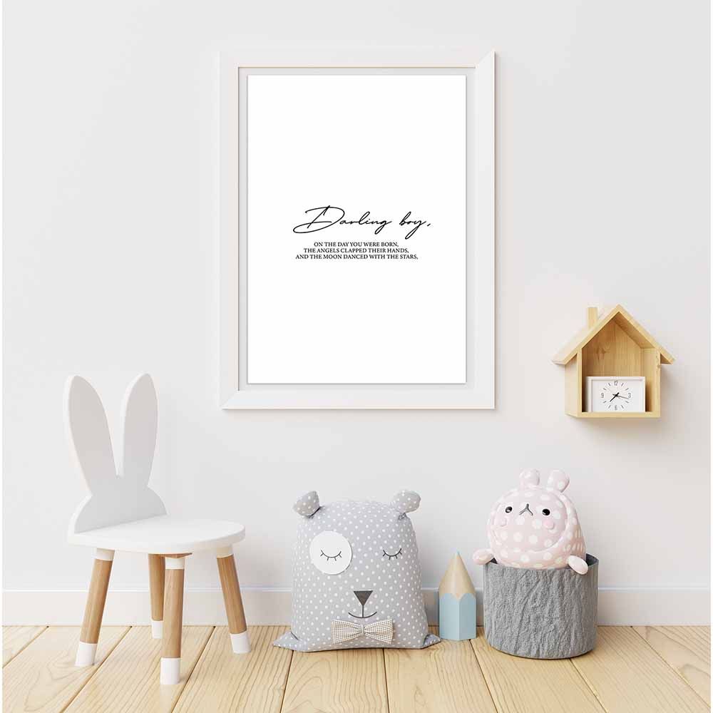 Twinkle And Giraffe Designs Darling Boy Poster