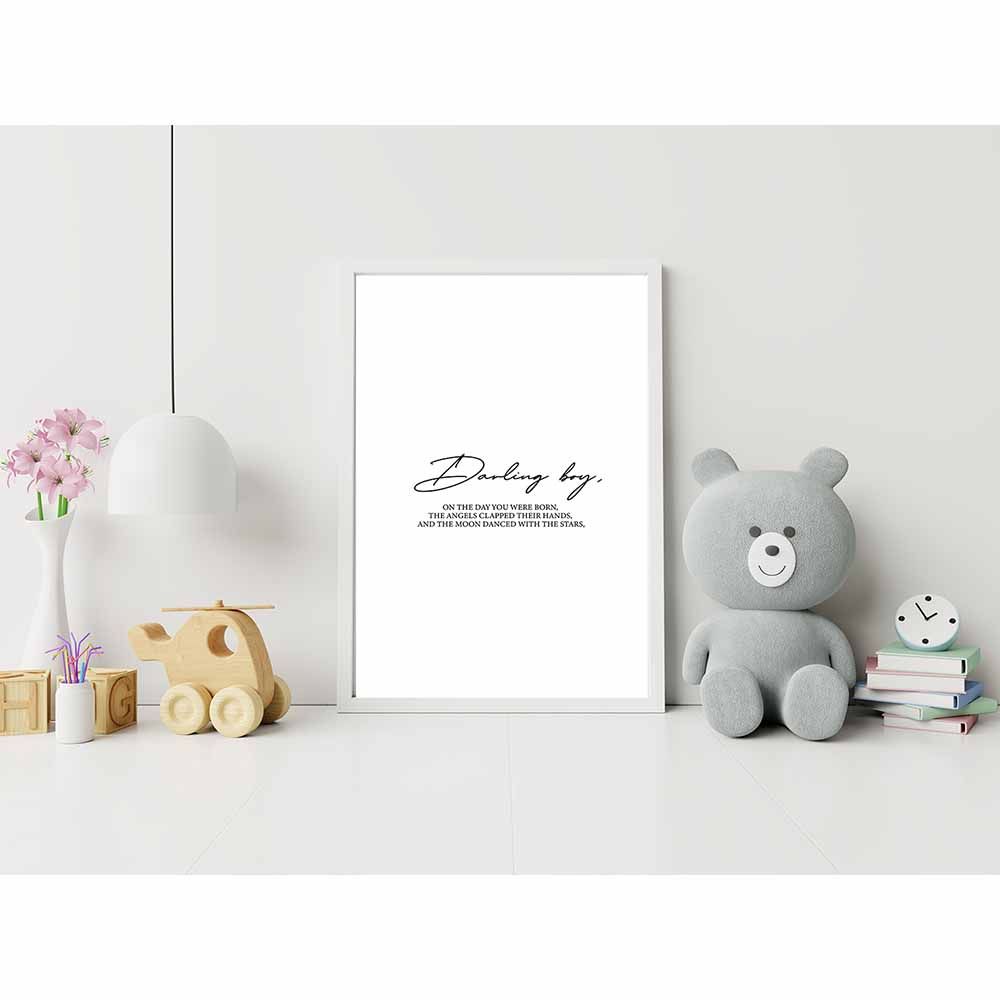 Twinkle And Giraffe Designs Darling Boy Poster