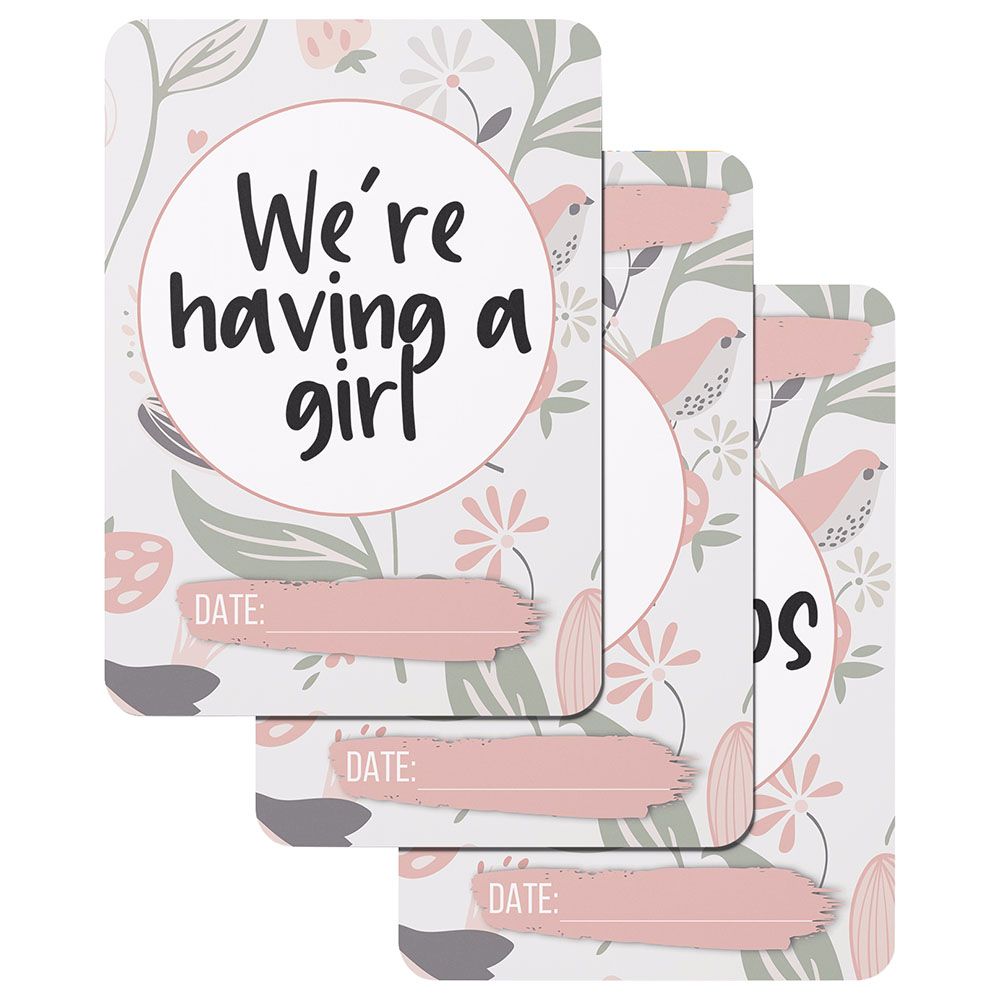 Twinkle And Giraffe - Flowers Pregnancy Milestone Cards 30C